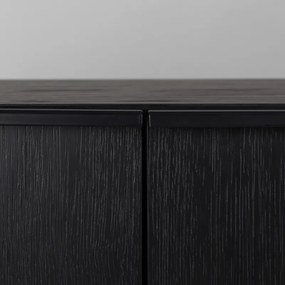 Zuiver Travis Eiken Dressoir Zwart - 180x45x70.5cm.
