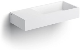Clou Wash Me wastafel solid surface 75cm links wit mat