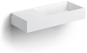 Clou Wash Me wastafel solid surface 75cm links wit mat