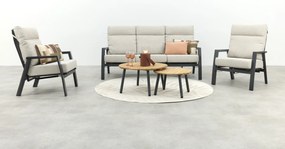 Lagos/Mindo verstelbare 5-zits stoel-bank loungeset - antraciet