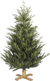 Arkansas Deluxe kunstkerstboom - 122 cm - Donkergroen - Diameter 91 cm - 930 tips - Houten voet