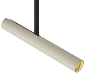 Moderne spot beige met zwart voor railsysteem 1-fase - Slimline Avery