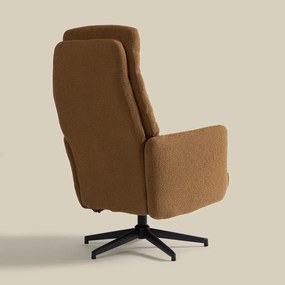 Verstelbare Fauteuil Met Voetenbank Caramel
