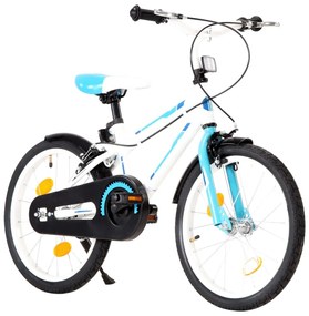 vidaXL Kinderfiets 18 inch blauw en wit