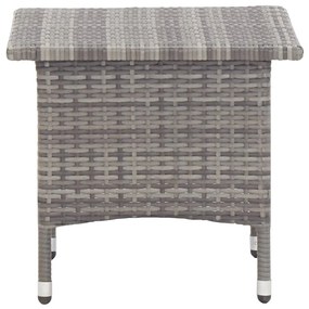 vidaXL Theetafel 50x50x47 cm poly rattan grijs