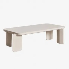 Rechthoekige Salontafel 120x60 Cm In Geneva Mdf Tapioca Beige - Sklum