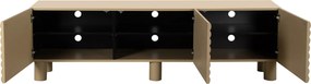 Zandkleur Tv-meubel Met Grote Ribbels 180 Cm - 180x40x55cm.