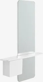 Ontvangstconsole 80x120 Cm In Mdf Met Varna-spiegel Wit - Sklum