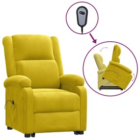 vidaXL Sta-op-stoel fluweel geel