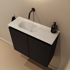 Mondiaz Ture DLux toiletmeubel 60cm urban met wastafel opalo links zonder kraangat