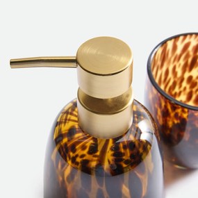 Badkamerset, van amberkleurig glas, FAUVITA