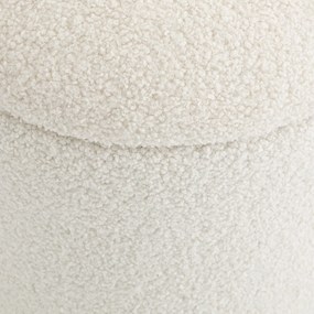 Bouclé poef met opbergruimte Timour