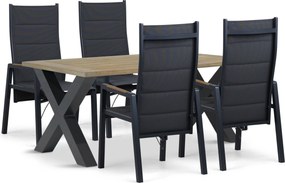 Tuinset 4 personen 180 cm Aluminium Grijs Lifestyle Garden Furniture Essence/Cardiff
