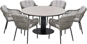 Garden Impressions Patricia tuinset 7-delig - Leona tuintafel Ø150 cm