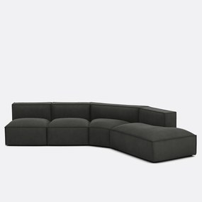 4-delige rechtse ribfluwelen bank, Seven