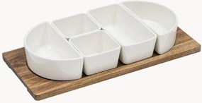 Acaciahouten dienblad met schalen Alto