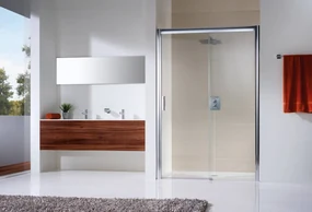 HSK Solida Schuifdeur 2-delig voor nis of combinatie met zijwand 160x200cm Aluminium/Heder glas