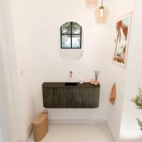 Mondiaz Joya 105cm toiletmeubel ronding links/rechts shadow met wastafel faye midden zonder kraangat urban
