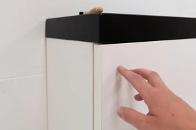 Sanigoods Minimo toiletmeubel 40cm mat wit met matzwarte fontein zonder kraangat