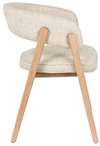 Zuiver Bright Eiken Eetkamerstoel Met Armleuningen Beige