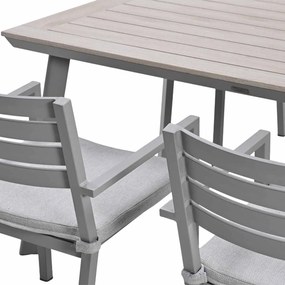 Garden Impressions Amarillo tuinset 5-delig - Penedo tuintafel 160x90 taupe