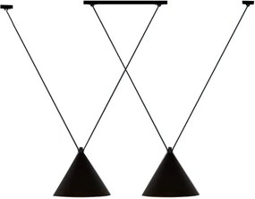 Plafondlamp hangend in loftstijl zwart APP548-2CP
