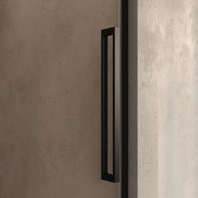 Brauer Stellar nisdeur met vaste wand 140cm zwart mat