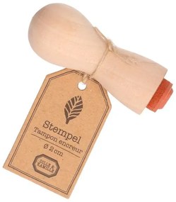 Stempel, beukenhout, blaadje,Ø 2 cm