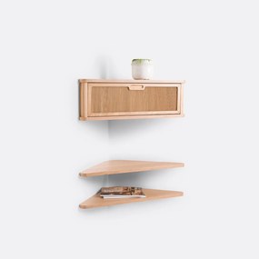 Hoekconsole met 2 legplanken Tarubia