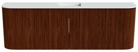 Mondiaz Joya 125cm toiletmeubel ronding links/rechts ruby met wastafel faye midden 1 kraangat talc