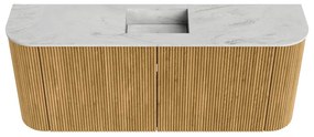 Mondiaz Joya DLux 105cm toiletmeubel ronding links/rechts oak met wastafel faye midden zonder kraangat opalo