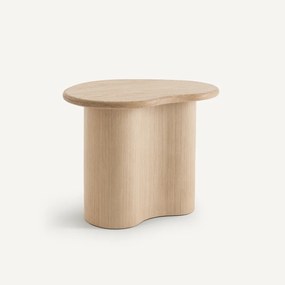 Bijzettafel, gezandstraald en gefineerd eikenhout, Phlu
