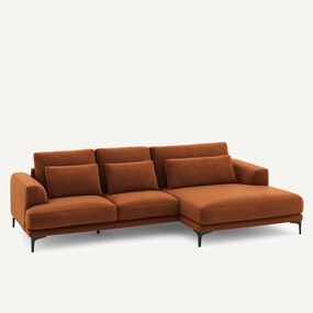 XL hoekbank rechts in fluweel, MARSILE