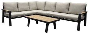 Lola hoek loungeset 5-delig aluminium antraciet