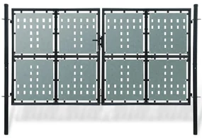 vidaXL Poort enkel 300x250 cm zwart