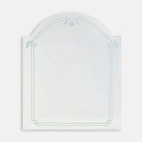 Wandspiegel, gegraveerd en afgeschuind, L75 x H90 cm, MIRAL
