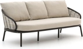 Loungebank Tuin Apple Bee  | Wicker (vlechtwerk) | 3 personen | Tuinbank Wit | 203cm | Incl. kussens | Kees Smit Tuinmeubelen