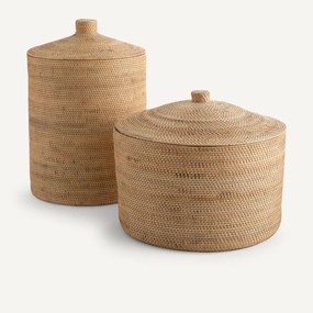 Mand in rotan en gevlochten bamboe, Mirella