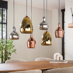 Eettafel Hanglamp Verchroomd Glas