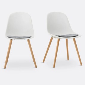 Set van 2 stoelen met schelpzitting Zapong