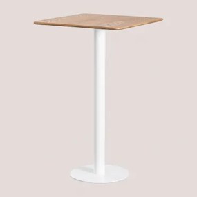 Vierkante Hoge Barkruk Van Essenfineer Frappe ↔︎ 60 Cm & Wit - Sklum