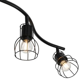 Moderne plafondSpot / Opbouwspot / Plafondspot zwart 145 cm 6-lichts - Botu Modern E14 Binnenverlichting Lamp