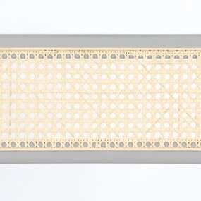 Zuiver Jort Hoge Retro Barkruk Met Rotan Grijs