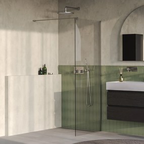 Brauer Oblivion inloopdouche helder glas 70cm RVS geborsteld PVD