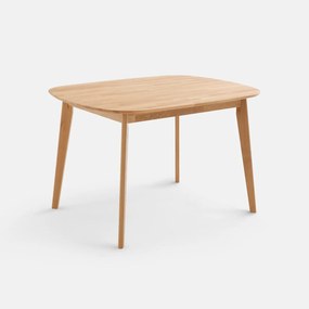 Eettafel, rechthoekig, van massief eikenhout, 4-persoons, Dalmar