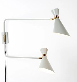 Zuiver Shady Wandlamp Grijs Met Goud
