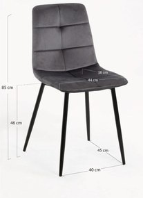 Daris fluwelen stoel