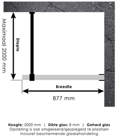 Brauer JC profielloze inloopdouche 90cm goud geborsteld