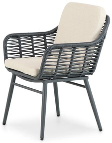 Tuinstoel Aluminium/rope Grijs-antraciet Coco Antoni