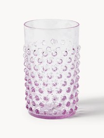 Handgemaakte waterglazen Hobnail met reliëf, 6 stuks